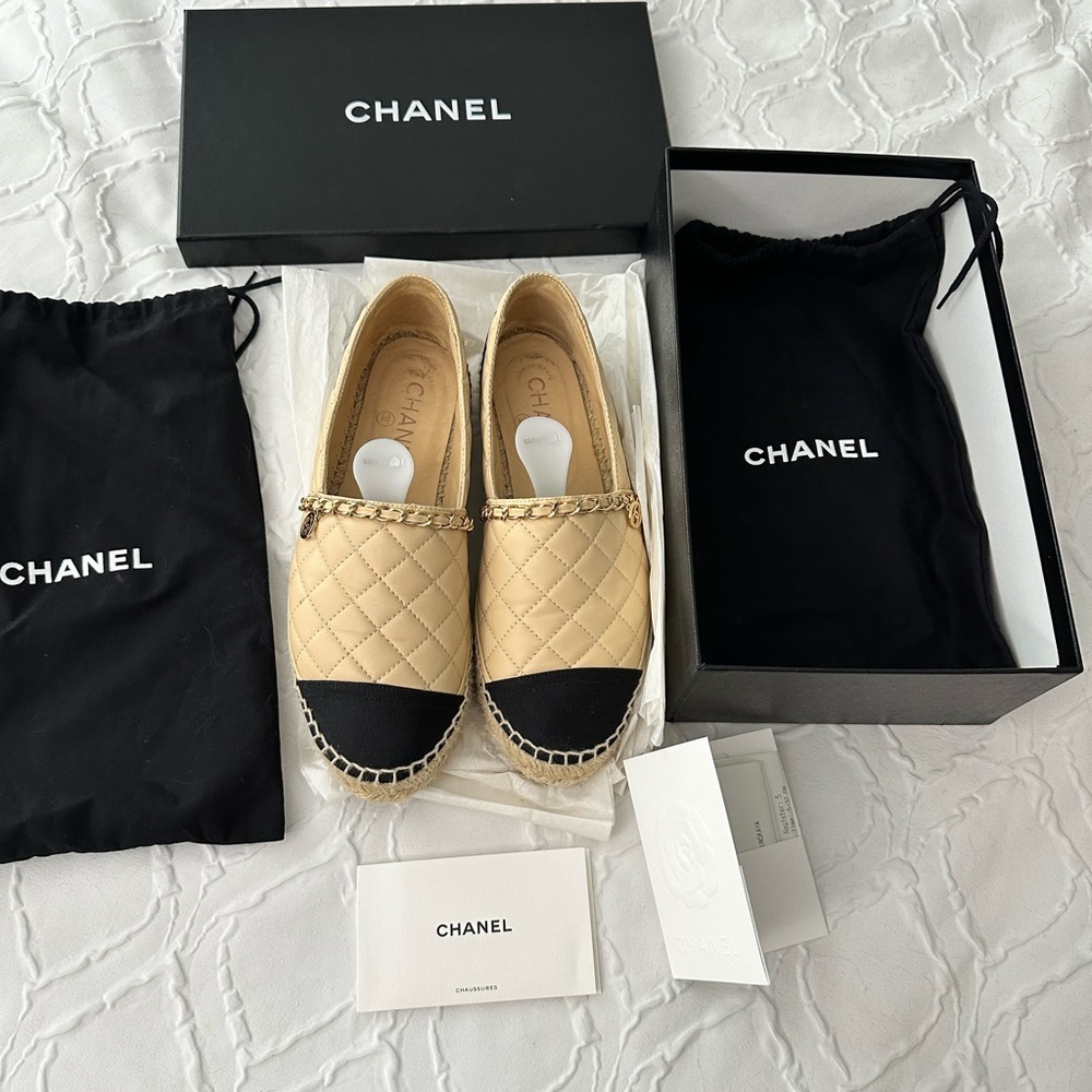 CHANEL Quilted Espadrilles Rare model